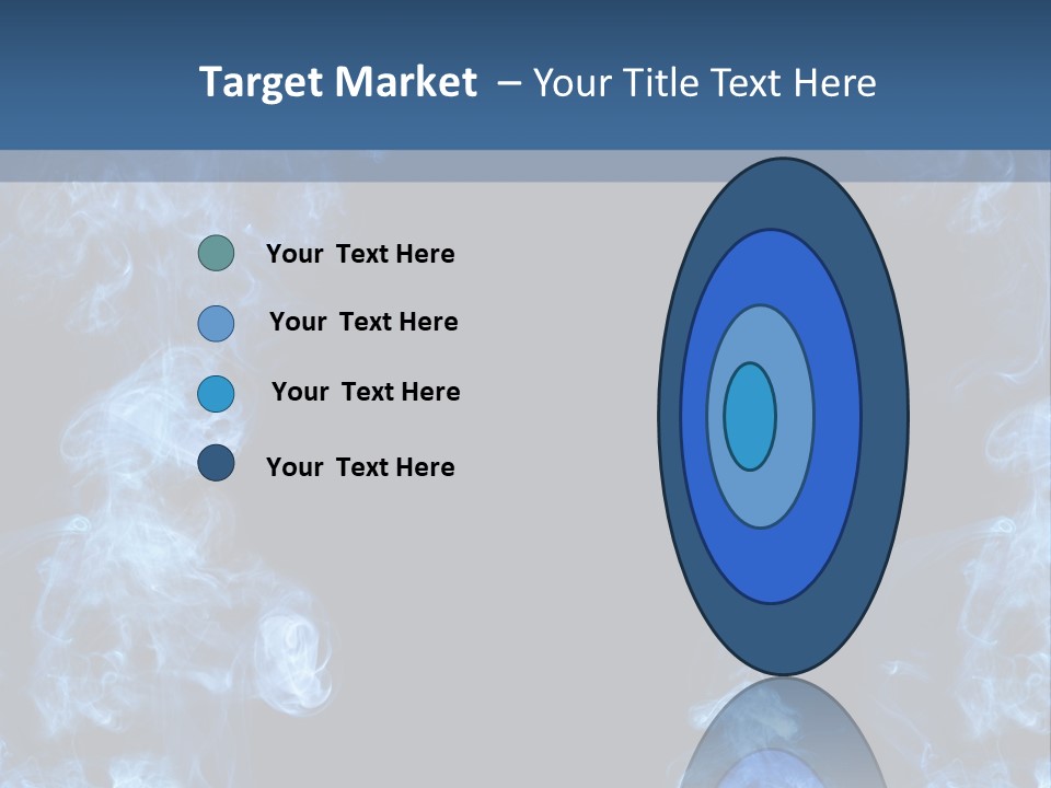 A Blue Smoke Frame On A Black Background PowerPoint Template