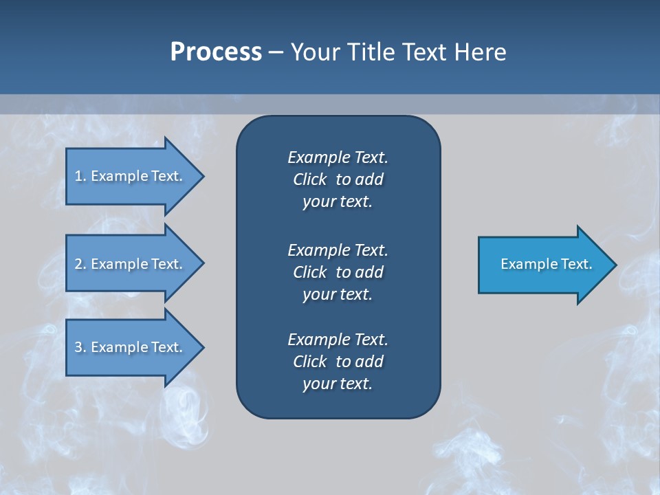 A Blue Smoke Frame On A Black Background PowerPoint Template