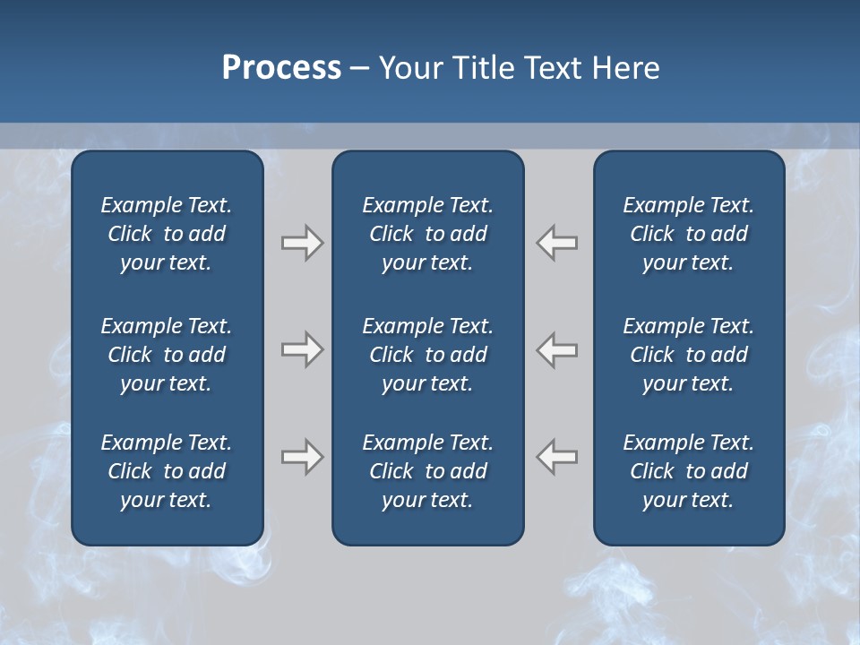 A Blue Smoke Frame On A Black Background PowerPoint Template