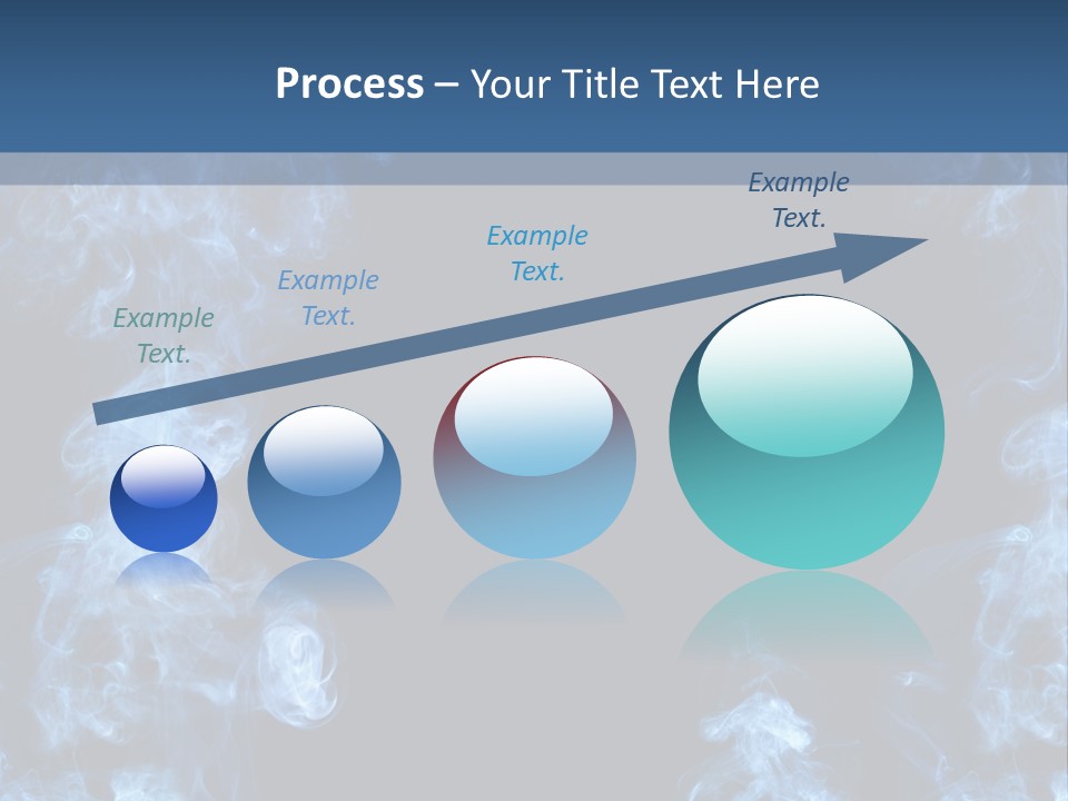 A Blue Smoke Frame On A Black Background PowerPoint Template