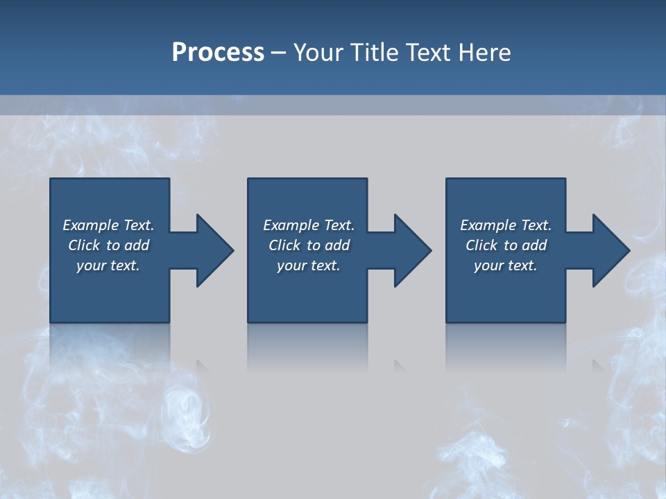 A Blue Smoke Frame On A Black Background PowerPoint Template