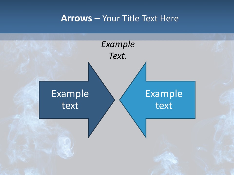 A Blue Smoke Frame On A Black Background PowerPoint Template