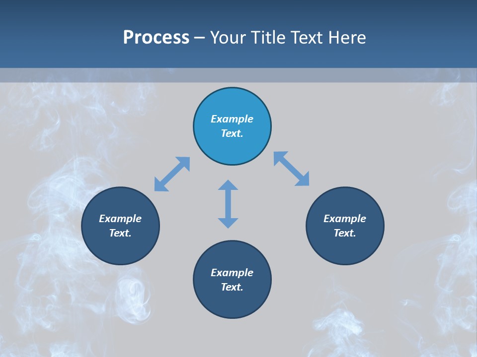 A Blue Smoke Frame On A Black Background PowerPoint Template