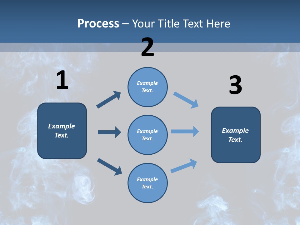 A Blue Smoke Frame On A Black Background PowerPoint Template