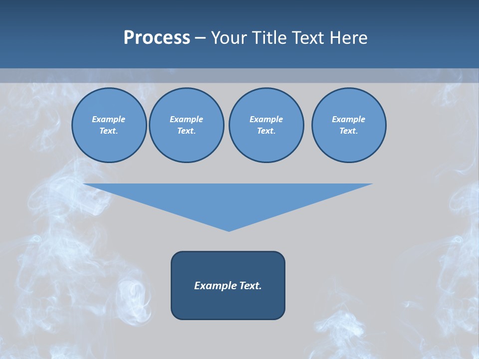 A Blue Smoke Frame On A Black Background PowerPoint Template