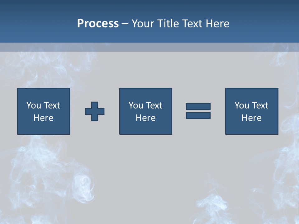 A Blue Smoke Frame On A Black Background PowerPoint Template