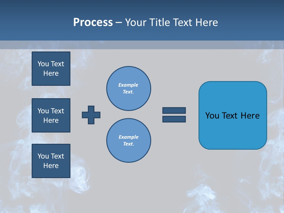 A Blue Smoke Frame On A Black Background PowerPoint Template