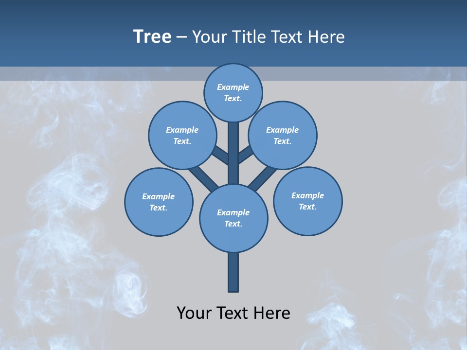 A Blue Smoke Frame On A Black Background PowerPoint Template