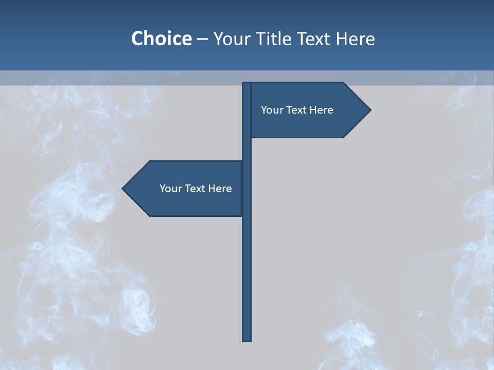 A Blue Smoke Frame On A Black Background PowerPoint Template
