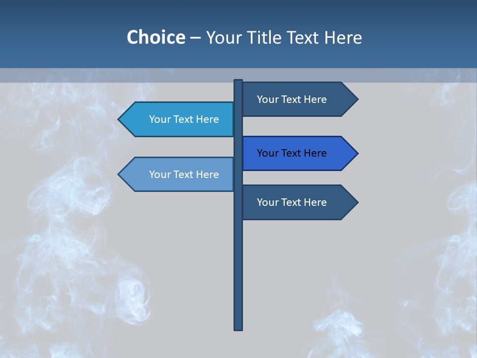 A Blue Smoke Frame On A Black Background PowerPoint Template