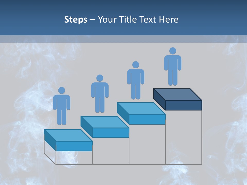 A Blue Smoke Frame On A Black Background PowerPoint Template