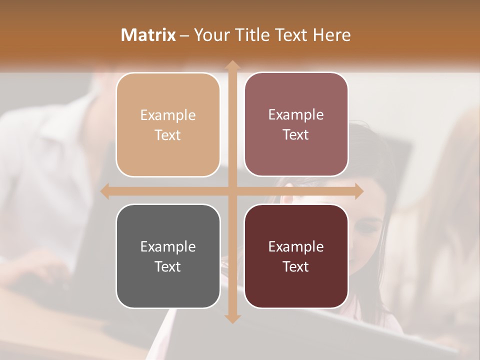 A Group Of People Working On Computers In An Office PowerPoint Template