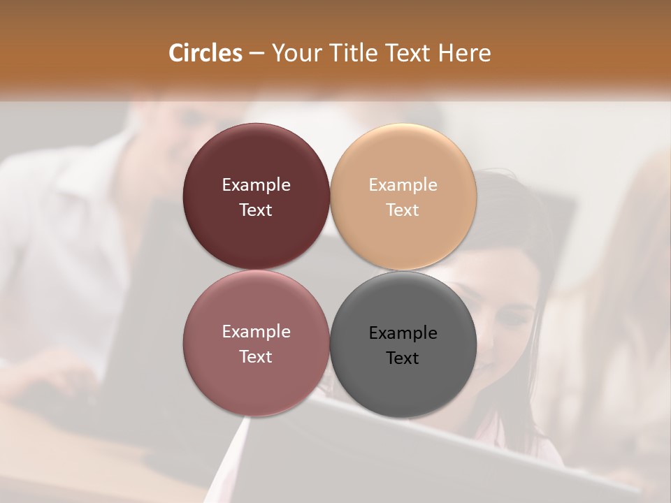 A Group Of People Working On Computers In An Office PowerPoint Template