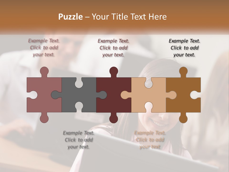 A Group Of People Working On Computers In An Office PowerPoint Template