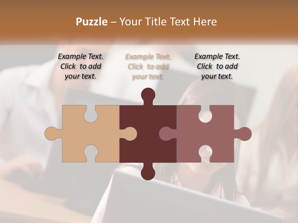 A Group Of People Working On Computers In An Office PowerPoint Template