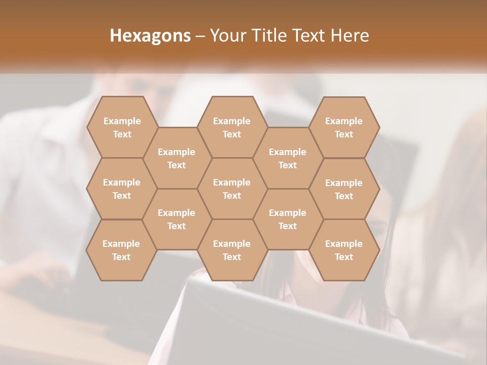 A Group Of People Working On Computers In An Office PowerPoint Template