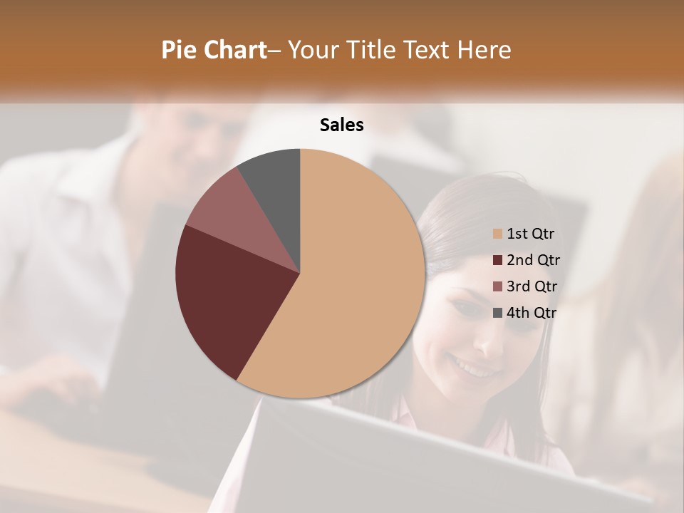 A Group Of People Working On Computers In An Office PowerPoint Template