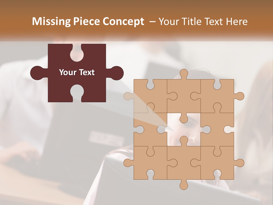 A Group Of People Working On Computers In An Office PowerPoint Template