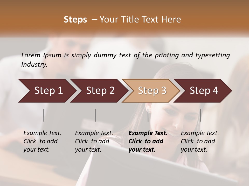 A Group Of People Working On Computers In An Office PowerPoint Template