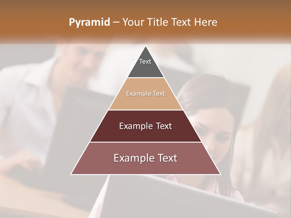 A Group Of People Working On Computers In An Office PowerPoint Template