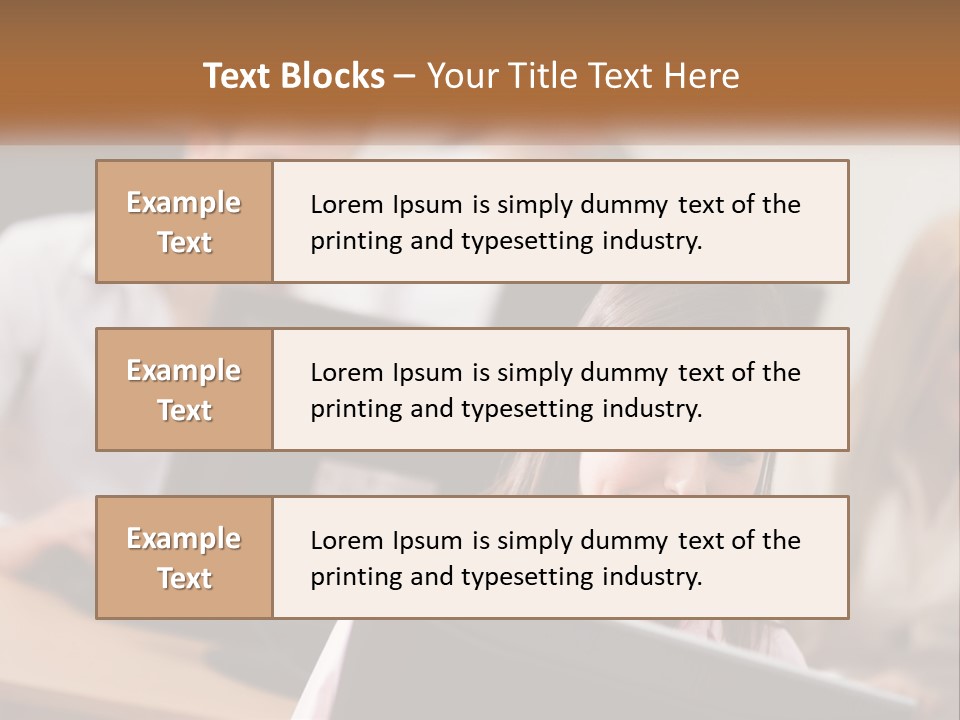 A Group Of People Working On Computers In An Office PowerPoint Template
