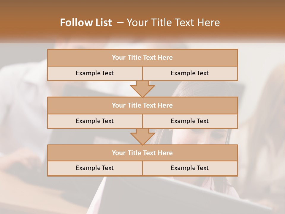 A Group Of People Working On Computers In An Office PowerPoint Template