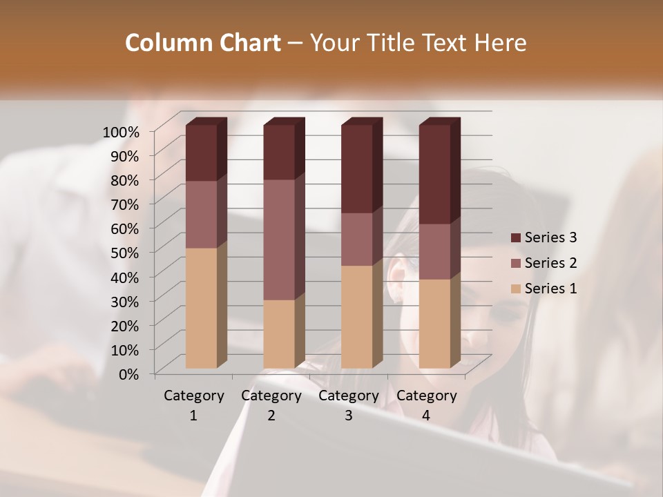 A Group Of People Working On Computers In An Office PowerPoint Template