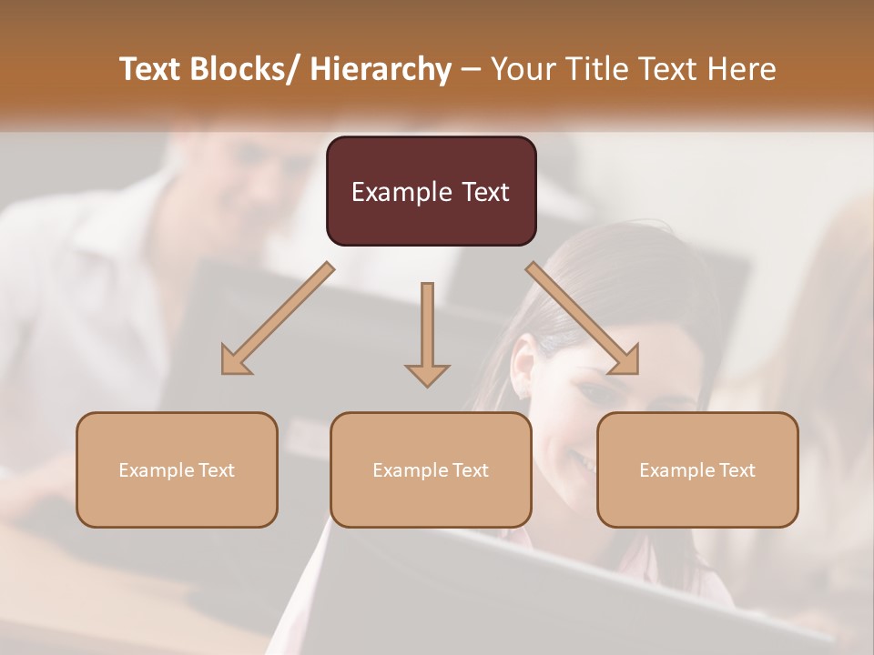 A Group Of People Working On Computers In An Office PowerPoint Template