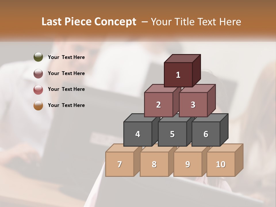 A Group Of People Working On Computers In An Office PowerPoint Template