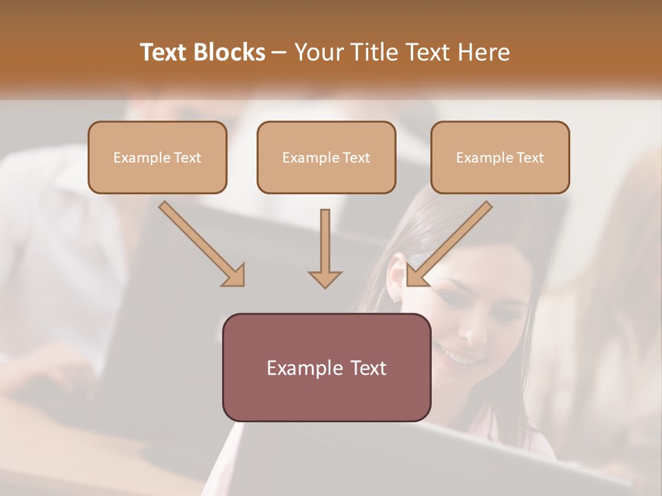A Group Of People Working On Computers In An Office PowerPoint Template