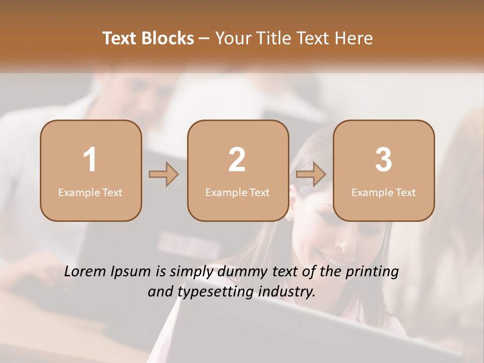 A Group Of People Working On Computers In An Office PowerPoint Template