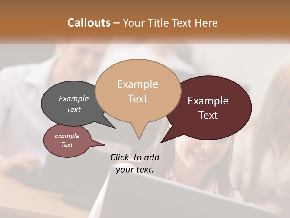 A Group Of People Working On Computers In An Office PowerPoint Template