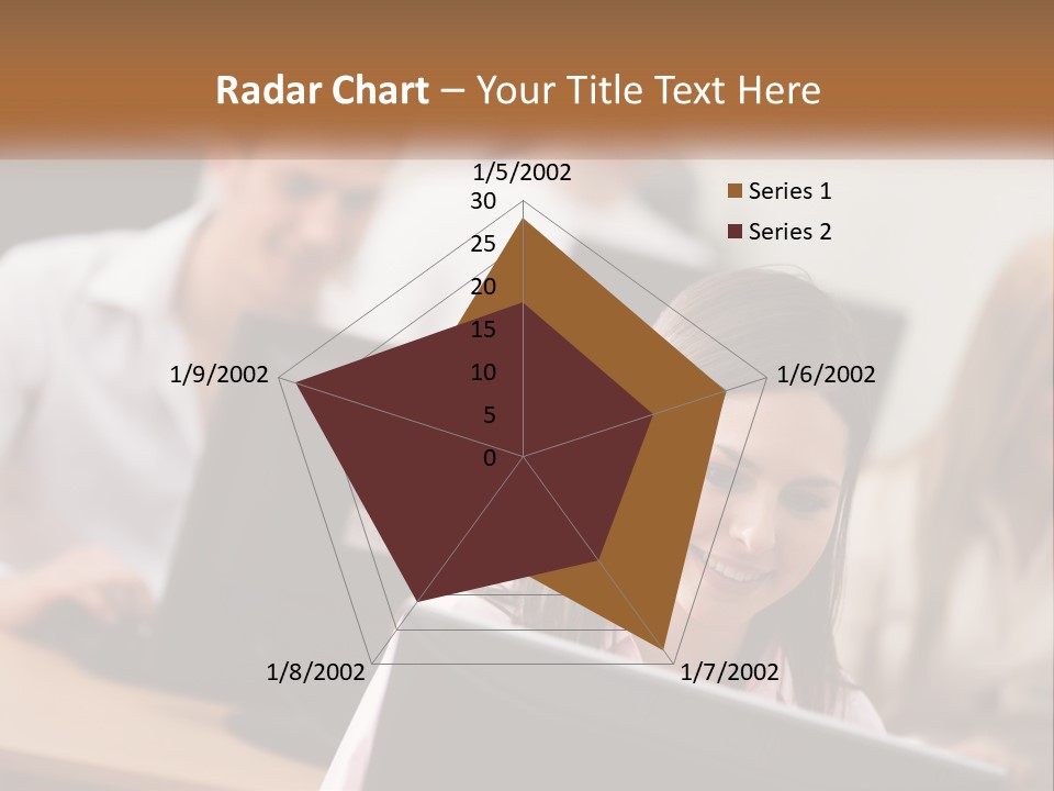 A Group Of People Working On Computers In An Office PowerPoint Template