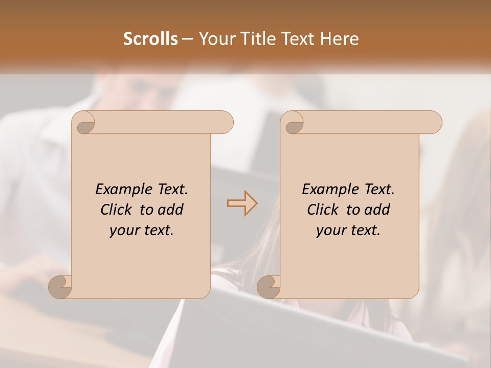 A Group Of People Working On Computers In An Office PowerPoint Template