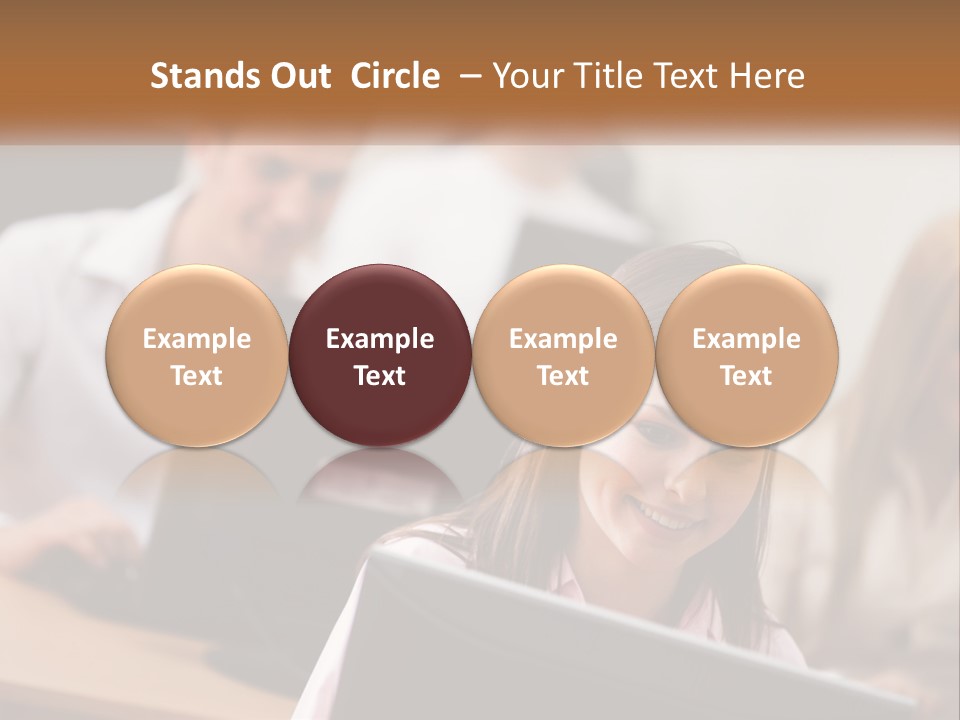 A Group Of People Working On Computers In An Office PowerPoint Template