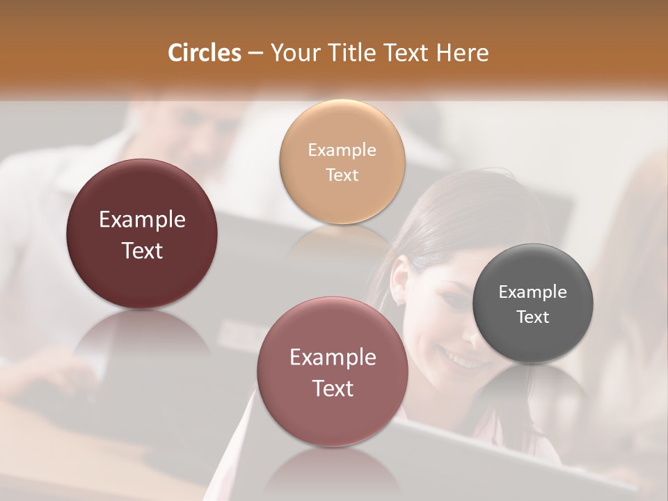 A Group Of People Working On Computers In An Office PowerPoint Template