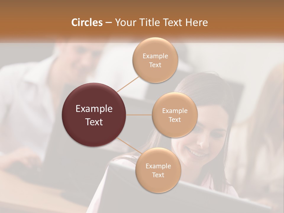 A Group Of People Working On Computers In An Office PowerPoint Template