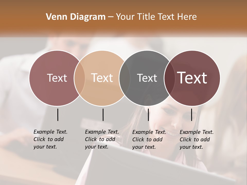 A Group Of People Working On Computers In An Office PowerPoint Template