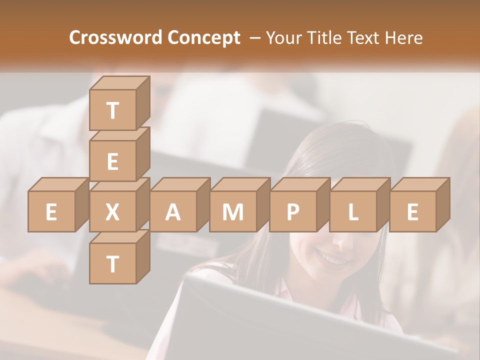A Group Of People Working On Computers In An Office PowerPoint Template