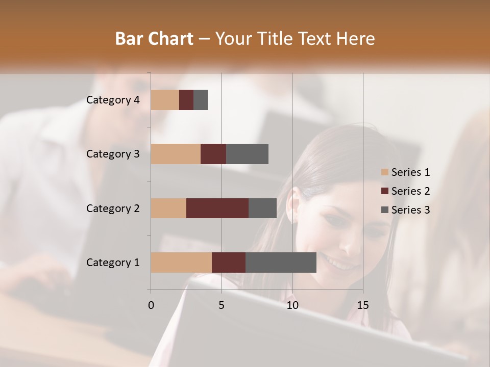 A Group Of People Working On Computers In An Office PowerPoint Template