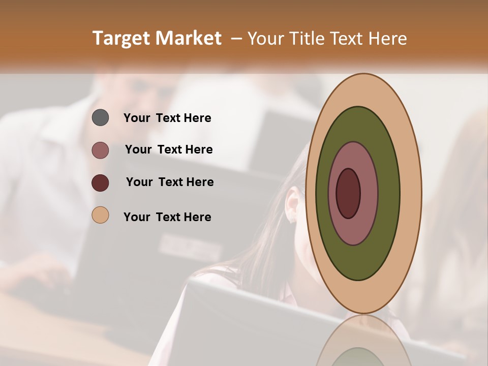 A Group Of People Working On Computers In An Office PowerPoint Template