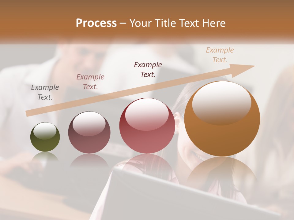 A Group Of People Working On Computers In An Office PowerPoint Template