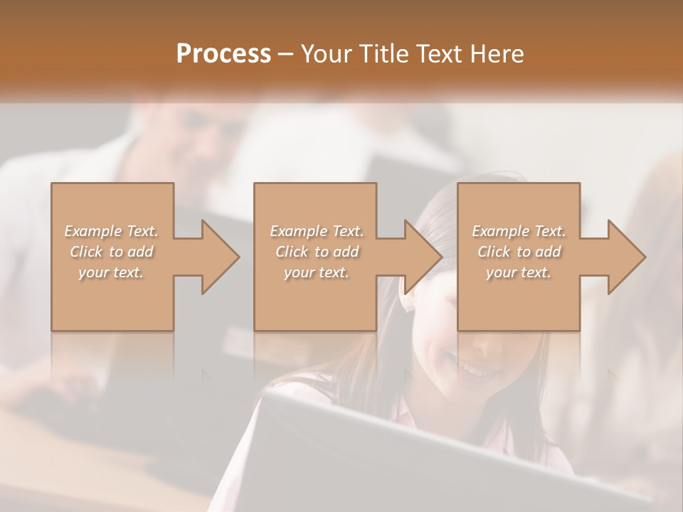 A Group Of People Working On Computers In An Office PowerPoint Template