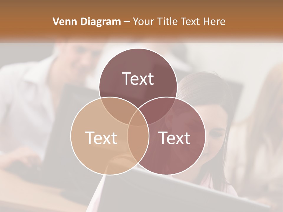 A Group Of People Working On Computers In An Office PowerPoint Template