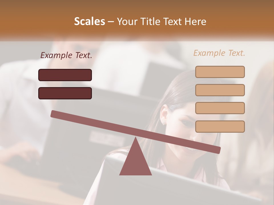 A Group Of People Working On Computers In An Office PowerPoint Template