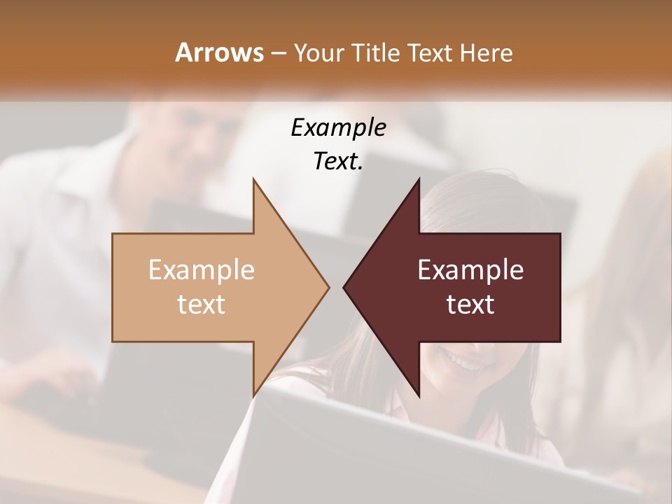 A Group Of People Working On Computers In An Office PowerPoint Template