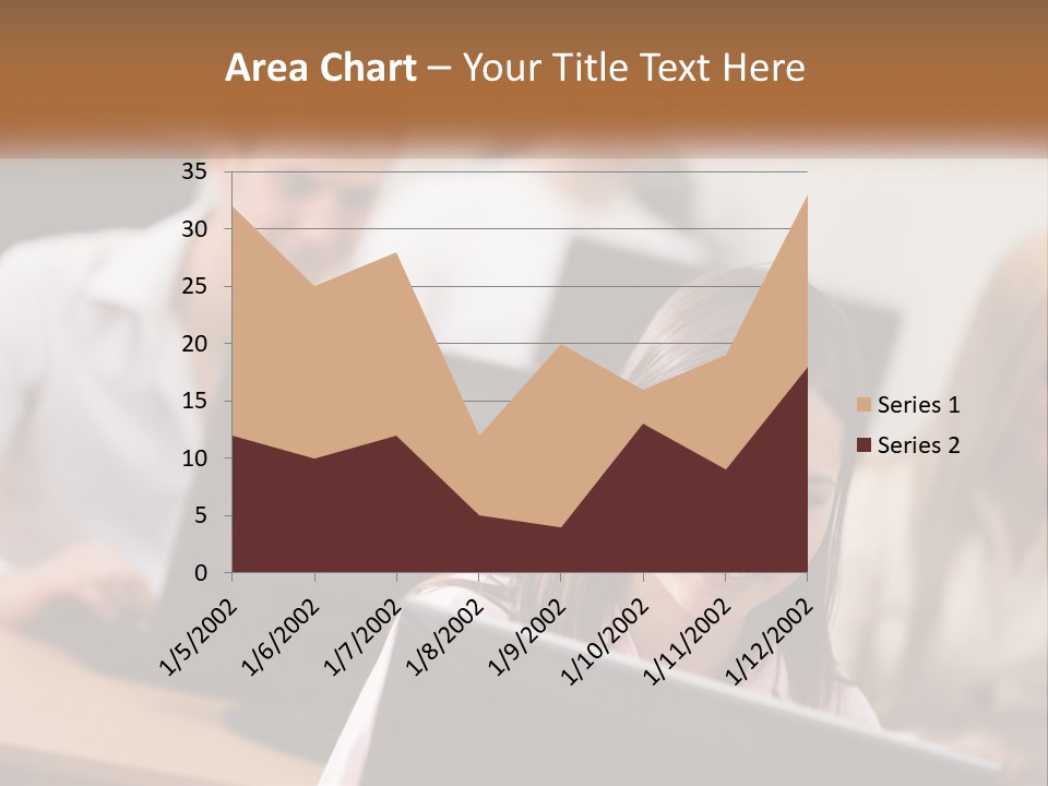 A Group Of People Working On Computers In An Office PowerPoint Template