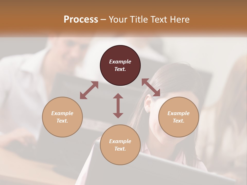 A Group Of People Working On Computers In An Office PowerPoint Template