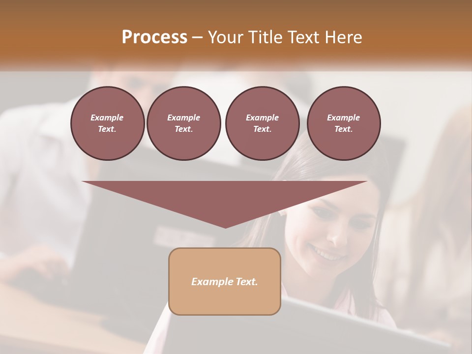A Group Of People Working On Computers In An Office PowerPoint Template