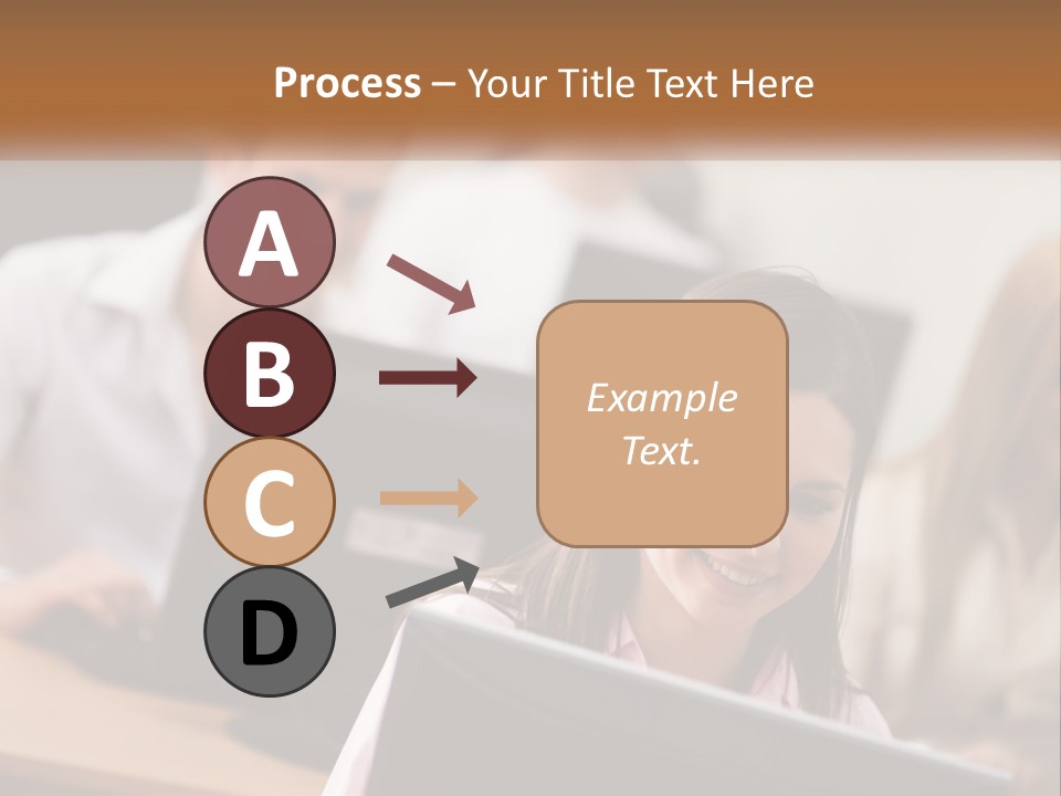 A Group Of People Working On Computers In An Office PowerPoint Template